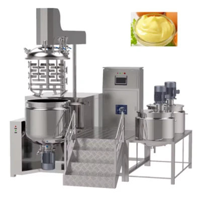 Zavodning to'g'ridan-to'g'ri 1000L tish pastasi kosmetik kremi dush kremi vakuumli emulsifikator mashinasi